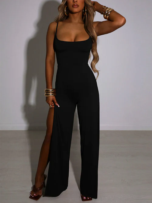 Women Spaghetti Strap Backless H