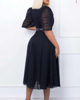 Square Neck Lace Dress