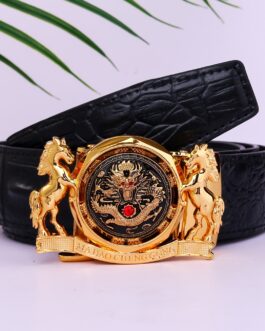 Men’s Black PU Leather Automatic Belt, Ideal choice for Gifts