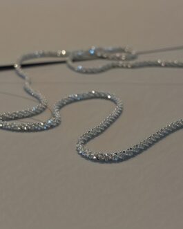 925 Silver Starry Sparkling Necklace For Men, New Year Clavicle Chain For Men