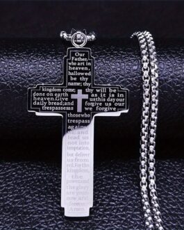 New Cross Pendant Necklace For Men, Stainless Steel Pendant Necklace