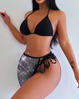 Welsha Sequin 3 Piece Set Bikini