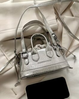 Mini Crocodile Embossed Crossbody Bag