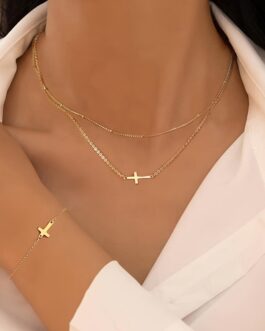 Necklaces + Bracelet Minimalist Style Jewelry Set