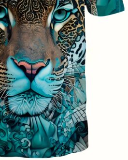 Tiger 3D Digital Pattern Print Men’s Graphic T-shirts