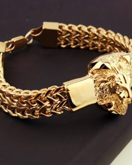 Fashion Stainless Steel Chain Bracelet Lion Head Bracelet For Men