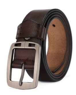 Men Fashion Genuine Leather Pin Buckle Belt For Outdoor