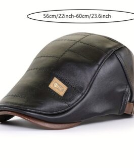 Men’s Middle-aged Sun Visor Warm Flat Beret Cap