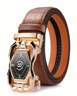 Men’s Automatic Buckle Genuine Leather Cowhide Belt