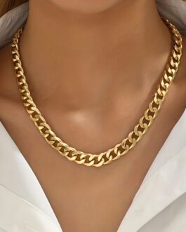 Punk Chunky Chain Necklace Golden Necklace