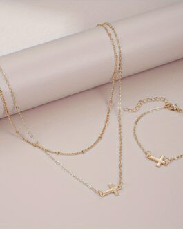 Necklaces + Bracelet Minimalist Style Jewelry Set