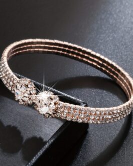 Luxury Inlaid Zircon Bangle Glitter Rhinestone Bracelet