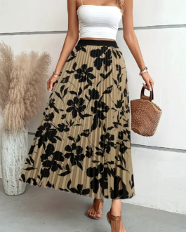 Floral High Waist Skirt