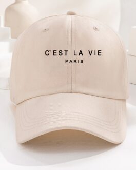 C’EST LA VIE PARIS Printed Baseball Cap