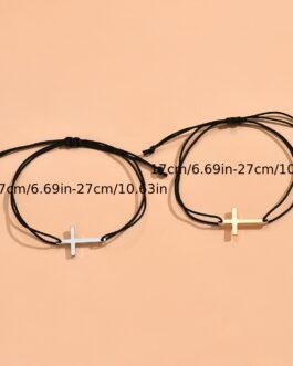 Couple Cross Braided Bracelet Summer Vacation Adjustable