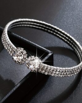 Luxury Inlaid Zircon Bangle Glitter Rhinestone Bracelet