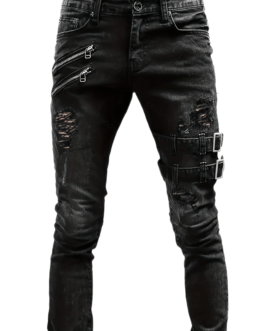 Men’s Chic Skinny Biker Jeans, Casual Street Style