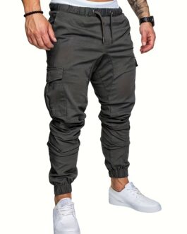 Men’s Casual Multi Pocket Tapered Joggers