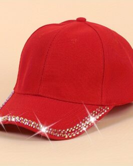 Rhinestone Black Baseball Cap