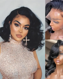 Quela Body Wave Bob Human Hair 13×4 Transparent HD Lace Frontal Wig