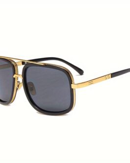 Punk Cool Hip Hop Square Frame Aviator Style Sunglasses