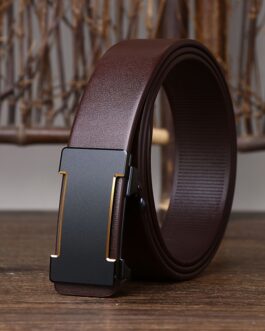 Casual Style Belt, Men’s Automatic Buckle Genuine Leather Belt