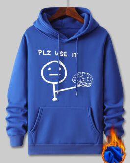 Print Men’s Pullover Long Sleeve HOODED Sweatshirt