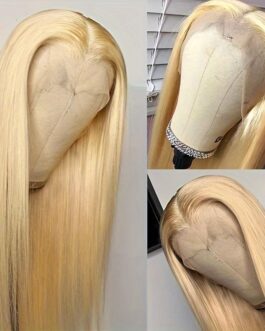 180% Density Blonde 13×6 Straight Brazilian Virgin Human Hair Lace Frontal Transparent